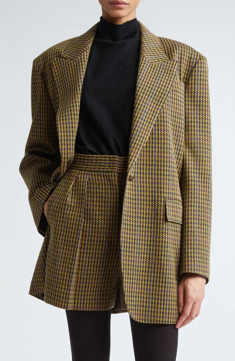 Max Mara Atlanta Houndstooth Wool Blend Blazer | Nordstrom | Nordstrom