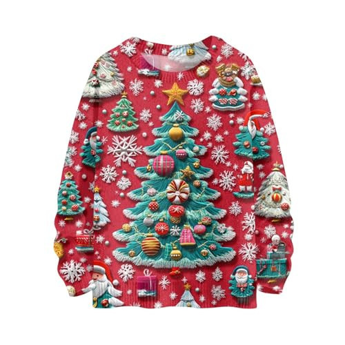 Christmas Tree Sweater for Women Plus Size Christmas Sweater Cute Christmas Sweater Green Tree Christmas Tree Sweatshirts Xmas Tree Sweater Womens Christmas Tops Holiday Sweaters 2X 8 | Amazon (US)