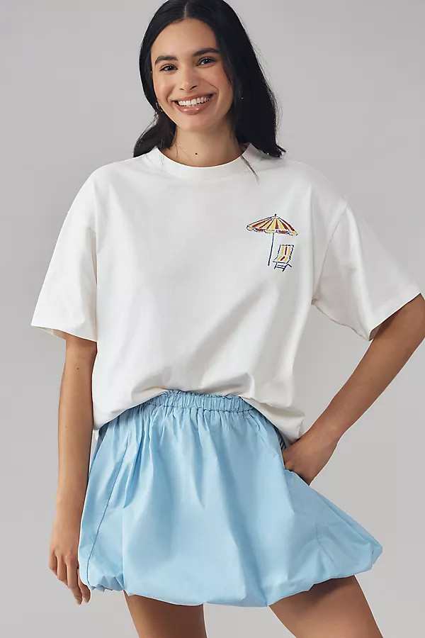Damson Madder x Anthropologie Costa Del Sol Oversized Graphic Tee | Anthropologie (US)