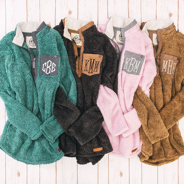 Monogrammed Sherpa Pullover Tunic | Marleylilly