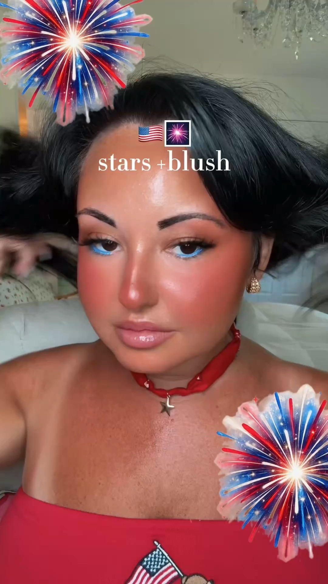 Blushing brighter than the fireworks✨🎆 

#nudestix #redblush #summermakeup #makeup

#LTKBeauty #LTKgrwm
