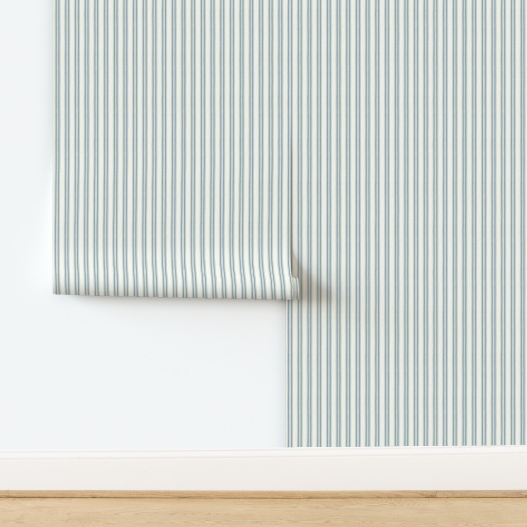 Blue  and green Anderson Stripe Wallpaper bydanika_herrick | Spoonflower