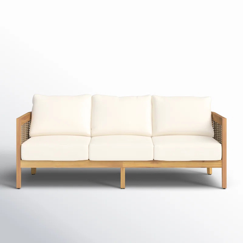 Sand & Stable™ Jacie 76.5" Wide Outdoor Patio Sofa with Cushions & Reviews | Wayfair | Wayfair North America