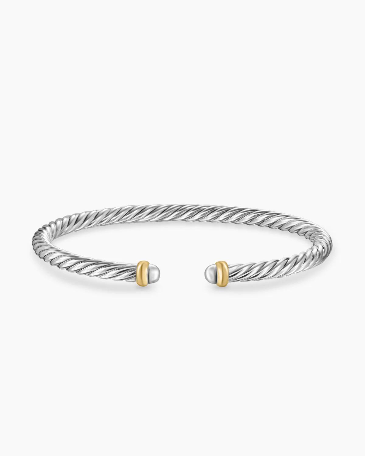 David Yurman | Cable Flex Bracelet in Sterling Silver with 14K Yellow Gold, 4mm | David Yurman