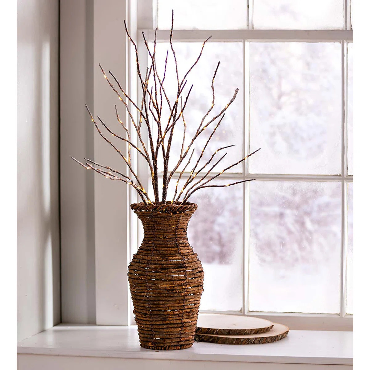 34" Birch Lighted Branches (Set of 2) | Wayfair North America