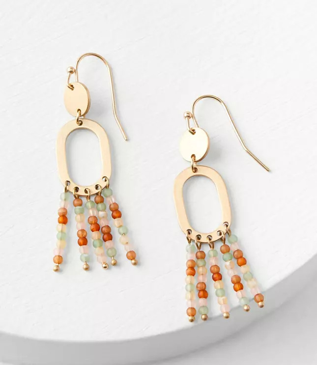 Beaded Statement Earrings | LOFT