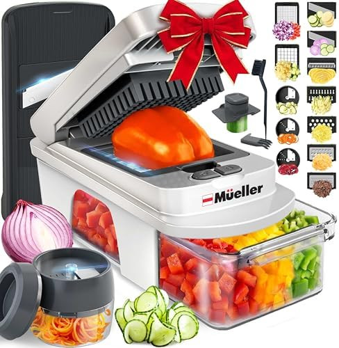 Mueller Pro-Series All-in-One, 12 Blade Mandoline Slicer for Kitchen, Food Chopper, Vegetable Sli... | Amazon (US)