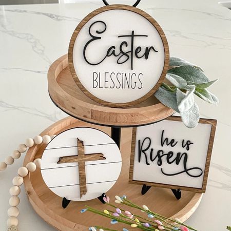 Easter Tiered Tray Decor Wood Signs // He is Risen // Easter Blessings // Cross // Farmhouse Style // Religious Signs



Easter decor, religious easter decor 

#LTKSeasonal #LTKhome #LTKfindsunder50