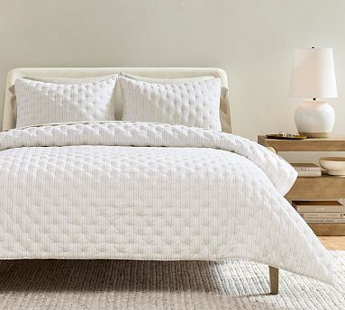 Carter Striped Quilted Sham | Pottery Barn (US)