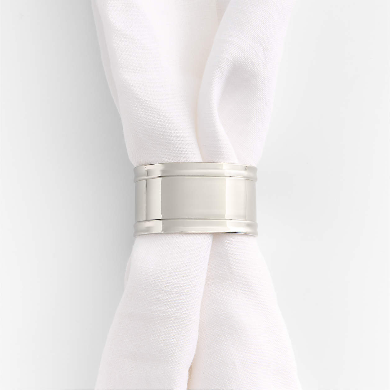 Easton Stainless Steel Finish Napkin Ring | Crate & Barrel | Crate & Barrel
