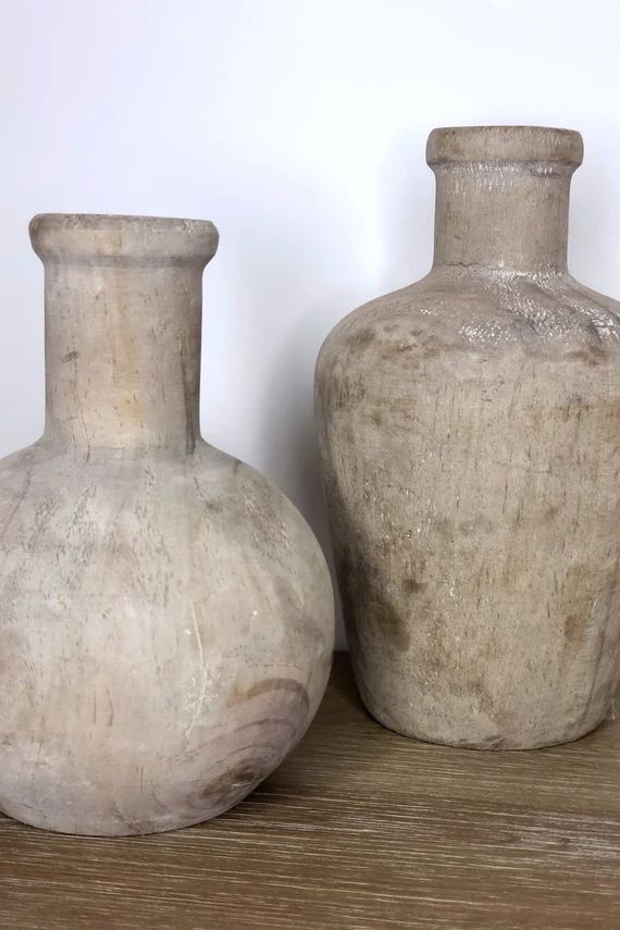 Ash Wood Vases (Set of 2) | Etsy (US)