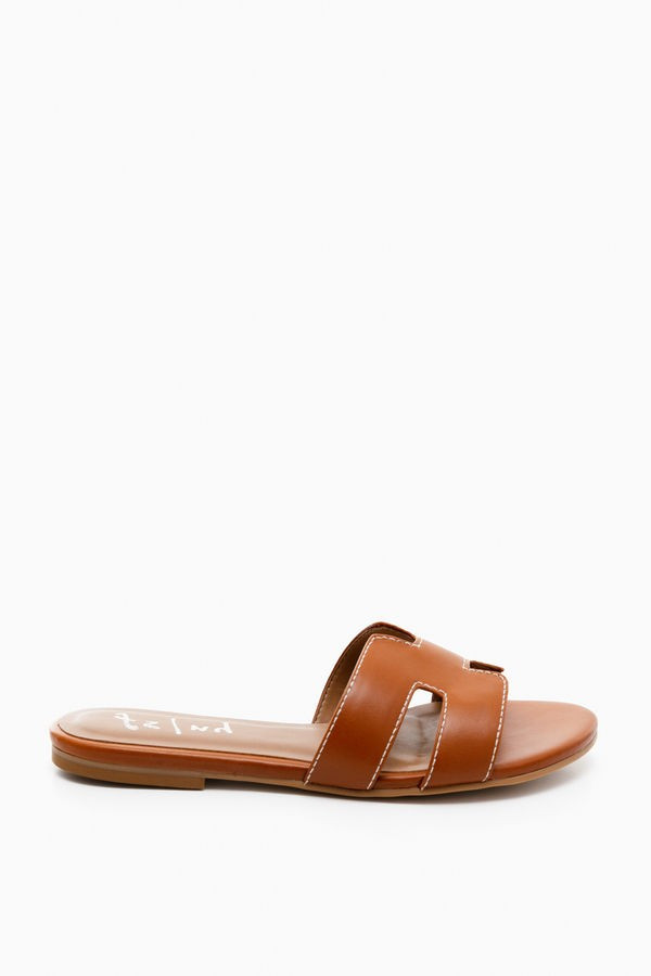 Cognac Leather Alibi Sandals | Tuckernuck (US)