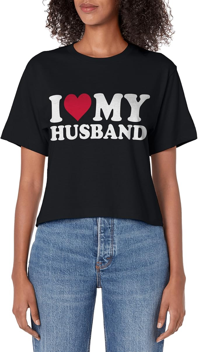 I love my husband Women's Crop Top | Amazon (US)