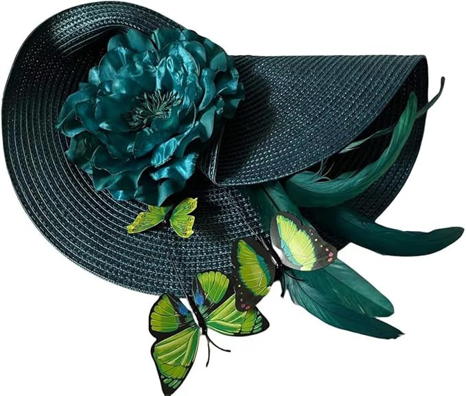 L'ouve Headwear Derby Pillbox Wide Brim Church Hat Tea Party Fascinator Hat for Women Kentucky fo... | Amazon (US)