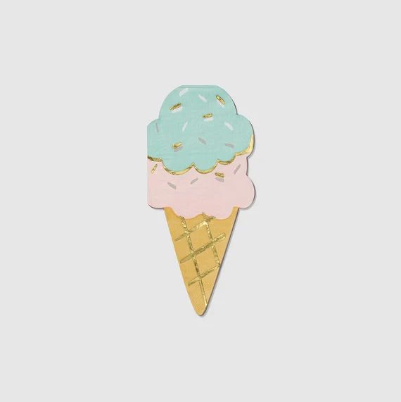 Ice Cream Cone Napkins 25 per Pack - Etsy | Etsy (US)