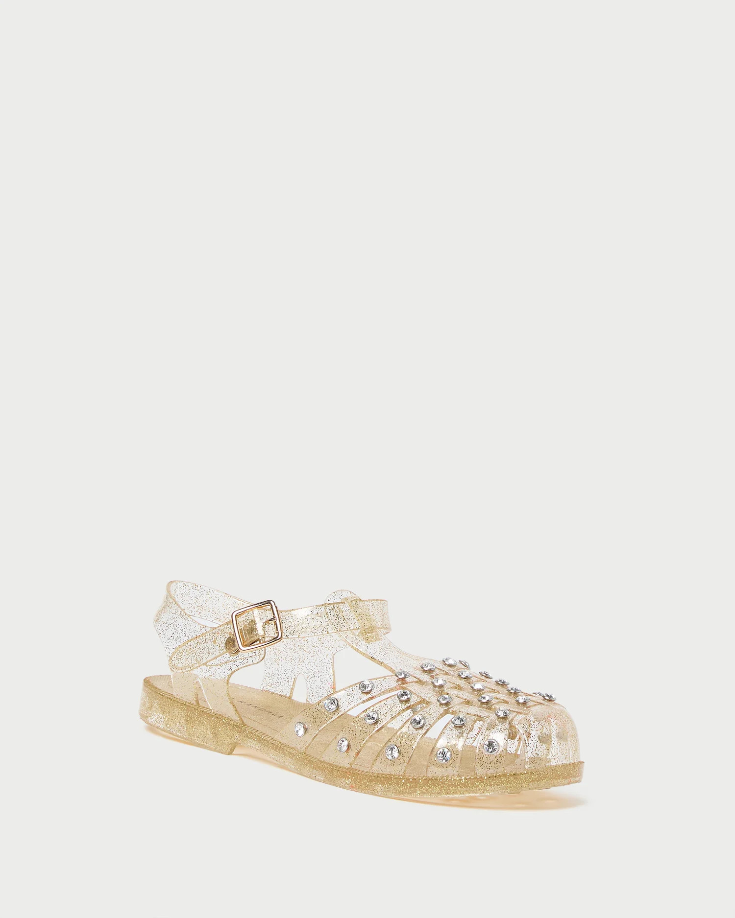 Rhys Champagne Glitter Jelly Sandal | Loeffler Randall