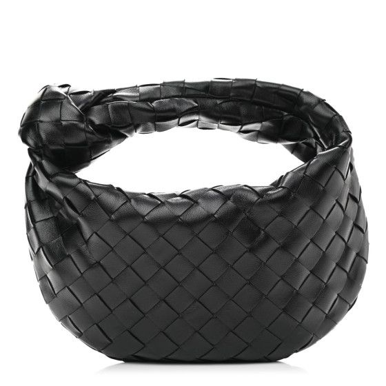 BOTTEGA VENETA Nappa Intrecciato Mini Jodie Black | FASHIONPHILE (US)