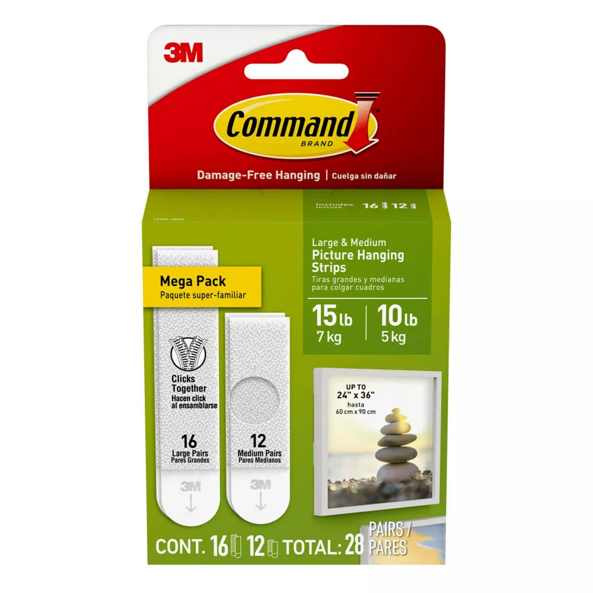 Command Large and Medium Damage-Free Picture Hanging Strips 28 Pairs | Target