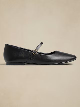 Vegan Leather Maryjane Ballet Flat | Banana Republic Factory