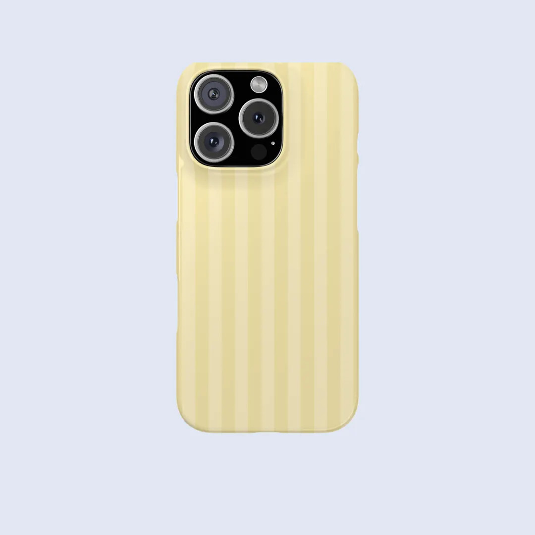 Butter Yellow Phone Case Striped Cute Phone Case for Summer Trendy iPhone 16 Pro Max Case Slim iP... | Etsy (Global)