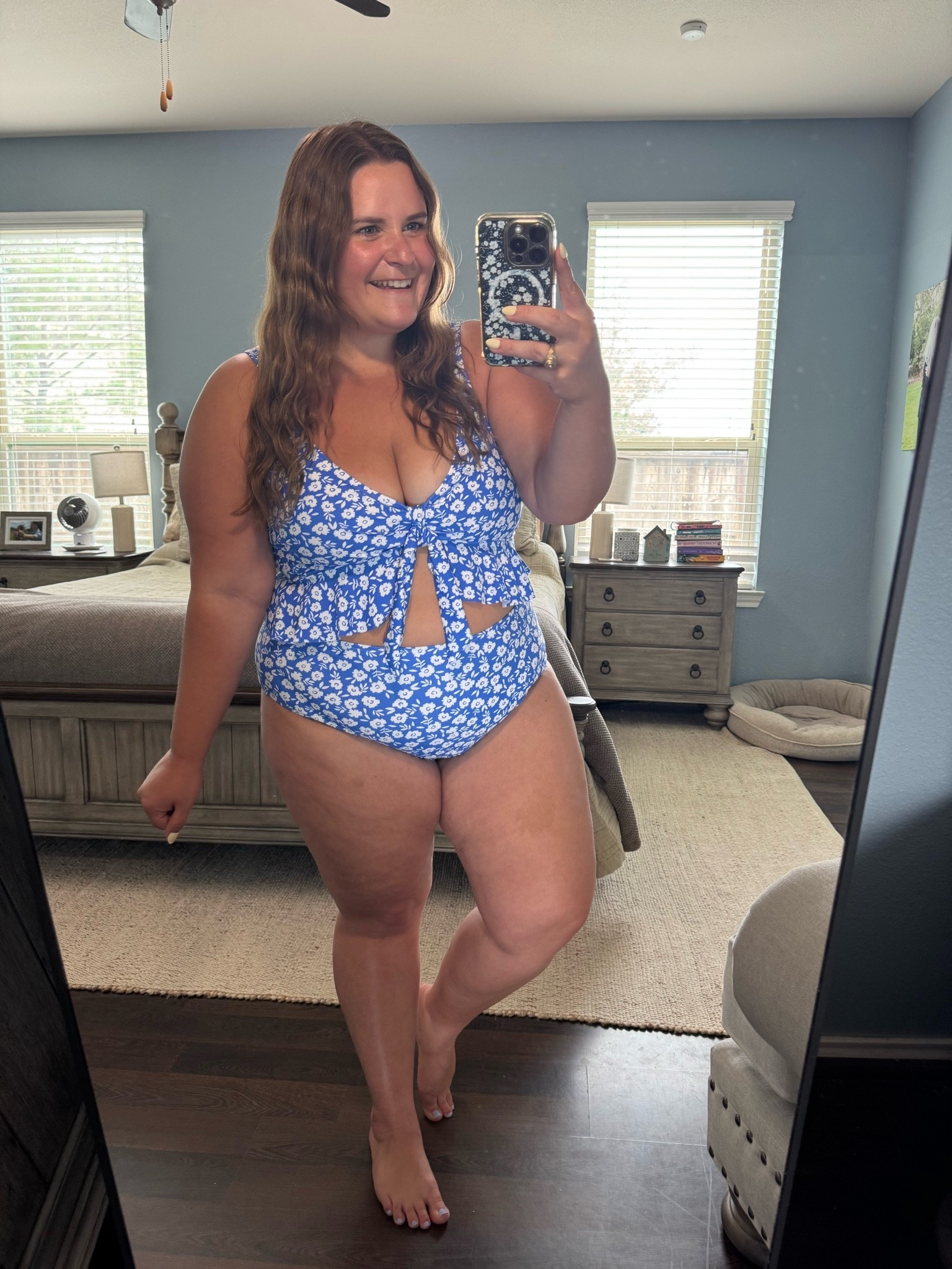 I love this style of bikini from SHEIN. It covers me in all the right places and this blue color is just too cute! Perfect for a beach vacation. I’m 5’1 and a size 16 wearing a 3xl. I sized up one and I’m glad I did.

#LTKootd #LTKMidsize #LTKPlusSize