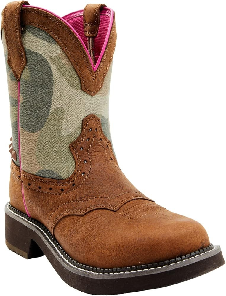 Shyanne Women's Jagger Camo Shaft Leather Western Boot Wide Round Toe - Bswsp22p6 | Amazon (US)