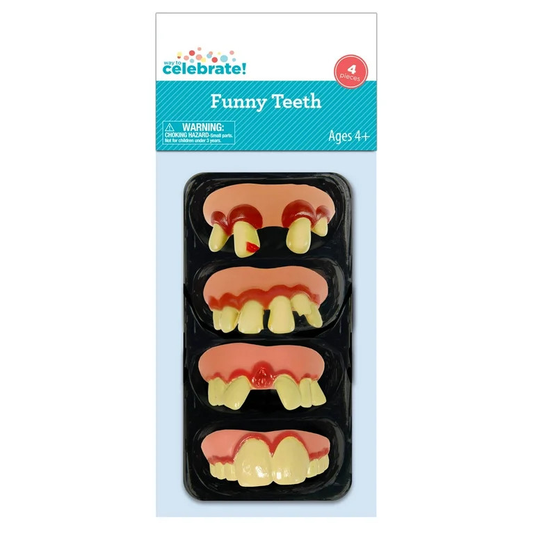 Funny Teeth Party Favors, 4 Pieces, by Way To Celebrate | Walmart (US)