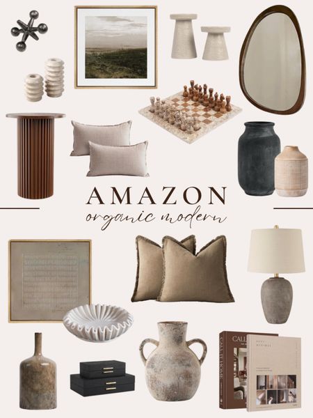 Organic modern home decor from Amazon 
•••
Home accents, coffee table decor, sideboard decor, earthy modern, neutral decor, stone, travertine, marble, coffee table books, candle holders

#LTKfindsunder100 #LTKfindsunder50 #LTKhome