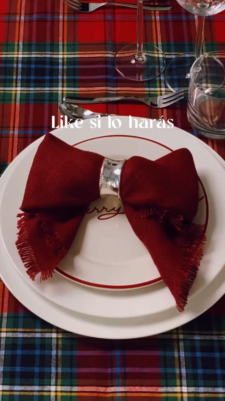 Christmas table. Tablescape. Table setting. Tabledecor. Christmas runner table. Cloth Napkins. Napkins rings. Christmas tableware. Dinnerware. Elegant and beautiful Christmas set the table. 

#LTKGiftGuide #LTKstyletip #LTKhome