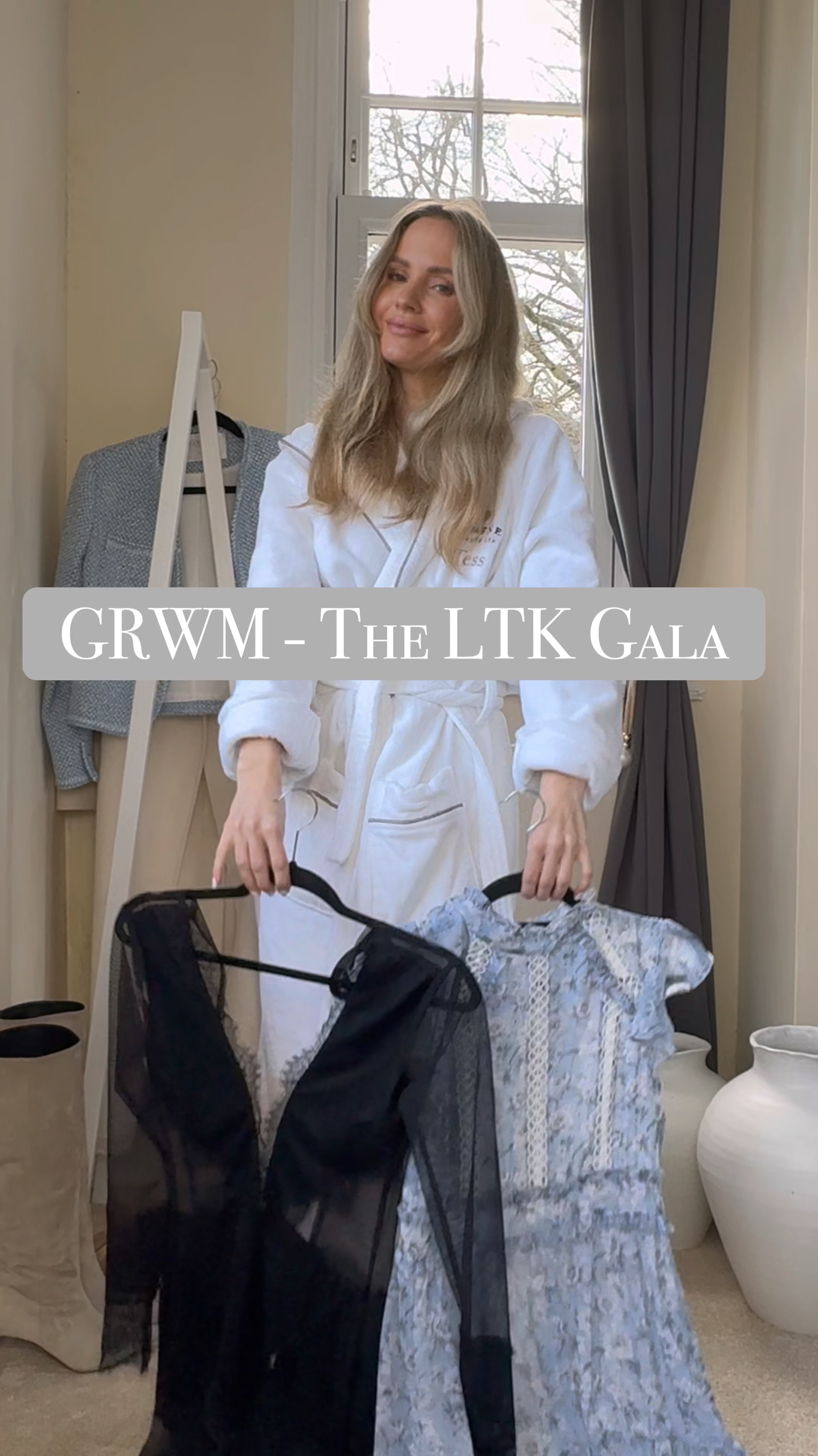 GRWM - I have two dress choices for the @shop.ltk gala at the National History Museum tonight 🥂

Both are occasion dresses I have worn before, but with very different vibes. 👏🏻

Look 1 is very floral and pretty, spring like, frilly and a little ethereal. I’m thinking hair back as it has a high neck and I will pop my chain of my Chanel WOC to make it a clutch bag. 🌷 

Look 2 is the dress I wore for my 40th birthday. I call it my “Morticia” dress as it’s all kinds of black, lacy and mesh-y. It’s very naked if I wear it on its own, so I tend to pair it with tights (I will get a pair that doesn’t have a line of the thigh.) 

What do you think, should I go for floral and pretty or black and lacy? 🤔

#LTK Gala #ltkxluisaviaroma

#LTKparties #LTKover40 #LTKGala