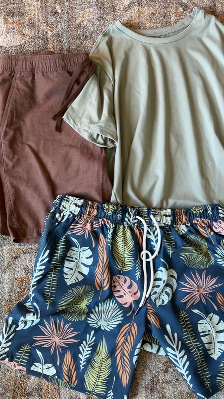 If you’re following along on our IG stories you know I’m trying to refresh my husbands closet and try to get him to reach for his 15y/o cut off sweats a little less😂 He was in desperate need of some new swim trunks and the print on these from target are so fun! Also snagged a pair of shorts and a supppppper soft athletic tee for him!

Target men’s fashion, target find, men’s affordable fashion, men’s fashion, men’s outfits, men’s athletic tee, men’s activewear, men’s swim trunks, mens sage active tee, men’s terracotta shorts, men’s linen shorts 

#LTKMens #LTKStyleTip #LTKActive