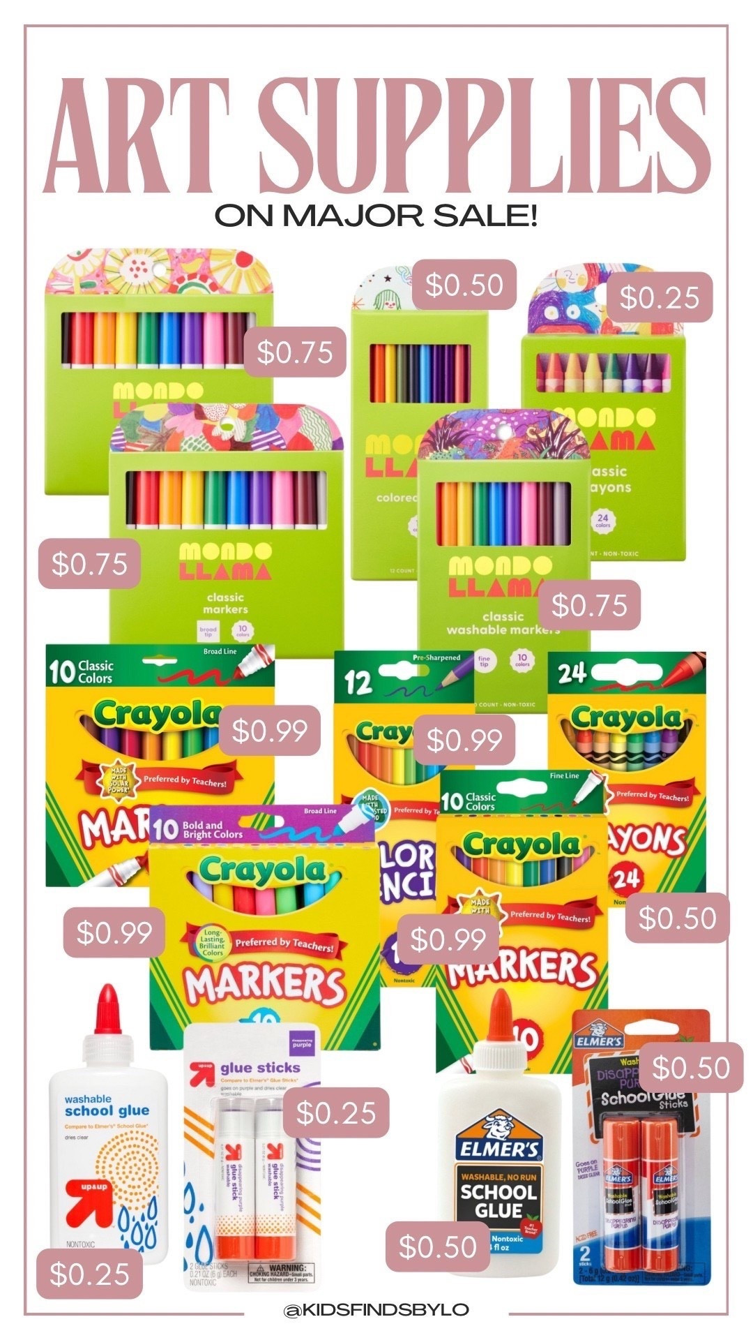 Target art supplies on major sale! They do this sale every summer and it’s the best time to stock up on markers, crayons, pencils & glue! We use these Mondo Llama brand and love it!

#LTKSaleAlert #LTKKids #LTKFamily