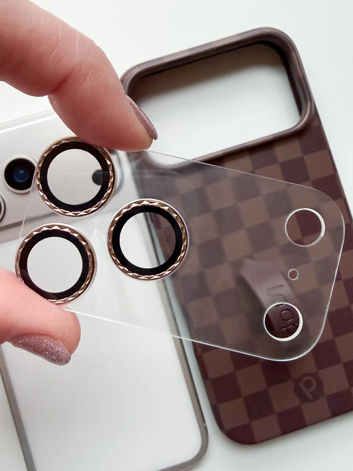 Full Coverage Diamond Cut Camera Tempered Glass | Loopy Cases