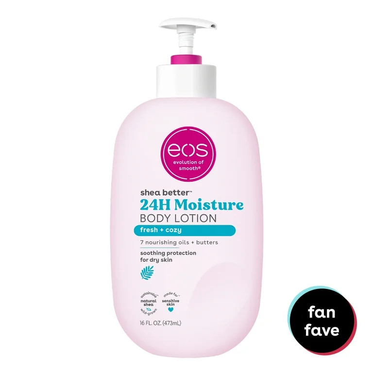 eos Shea Better Body Lotion- Fresh & Cozy, 24H Moisture for Dry Skin, 16 fl oz | Walmart (US)
