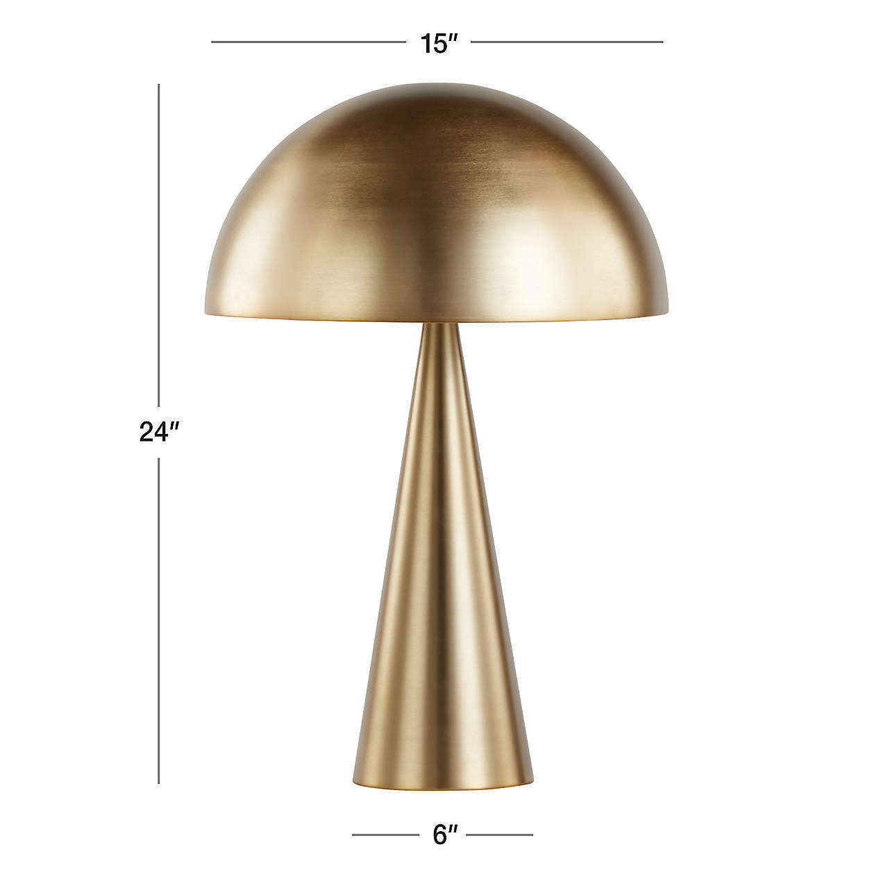 Lachlin Brass Mushroom Table Desk Lamp + Reviews | Crate & Barrel | Crate & Barrel