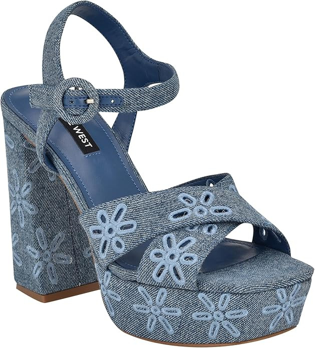 Nine West Womens Vallen Strappy Platform Sandals | Amazon (US)