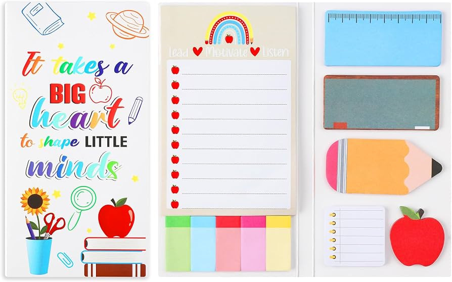 QPIXVB Teacher Sticky Notes,Teacher Appreciation Gifts,Post It Notes Supplies Must Have for Thank... | Amazon (US)