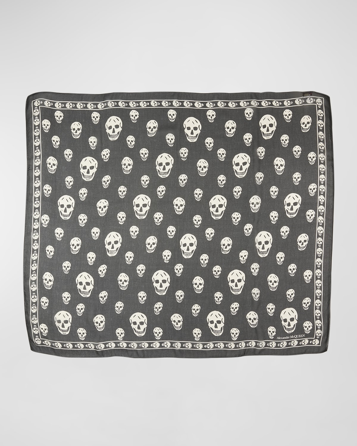 Skull Wool Scarf | Neiman Marcus
