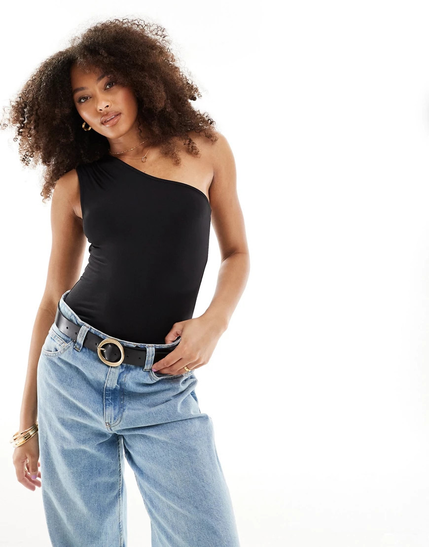 JDY one shoulder bodysuit in black | ASOS (Global)