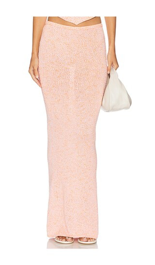Carolina Skirt in Peach Sequin | Revolve Clothing (Global)