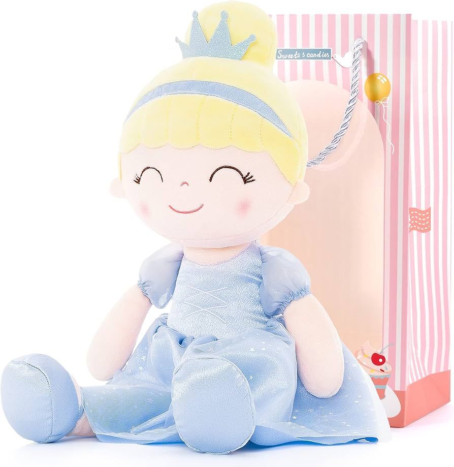 Gloveleya Dolls Princess Girls Toy First Baby Girl Gifts Soft Plush Manor Princess Doll Cindy Blu... | Amazon (US)