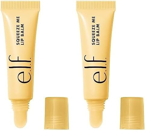 e.l.f. Squeeze Me Lip Balm, Moisturizing Lip Balm For A Sheer Tint Of Color, Infused With Hyaluronic Acid, Vegan & Cruelty-free, Vanilla Frosting (Pack of 2) | Amazon (US)
