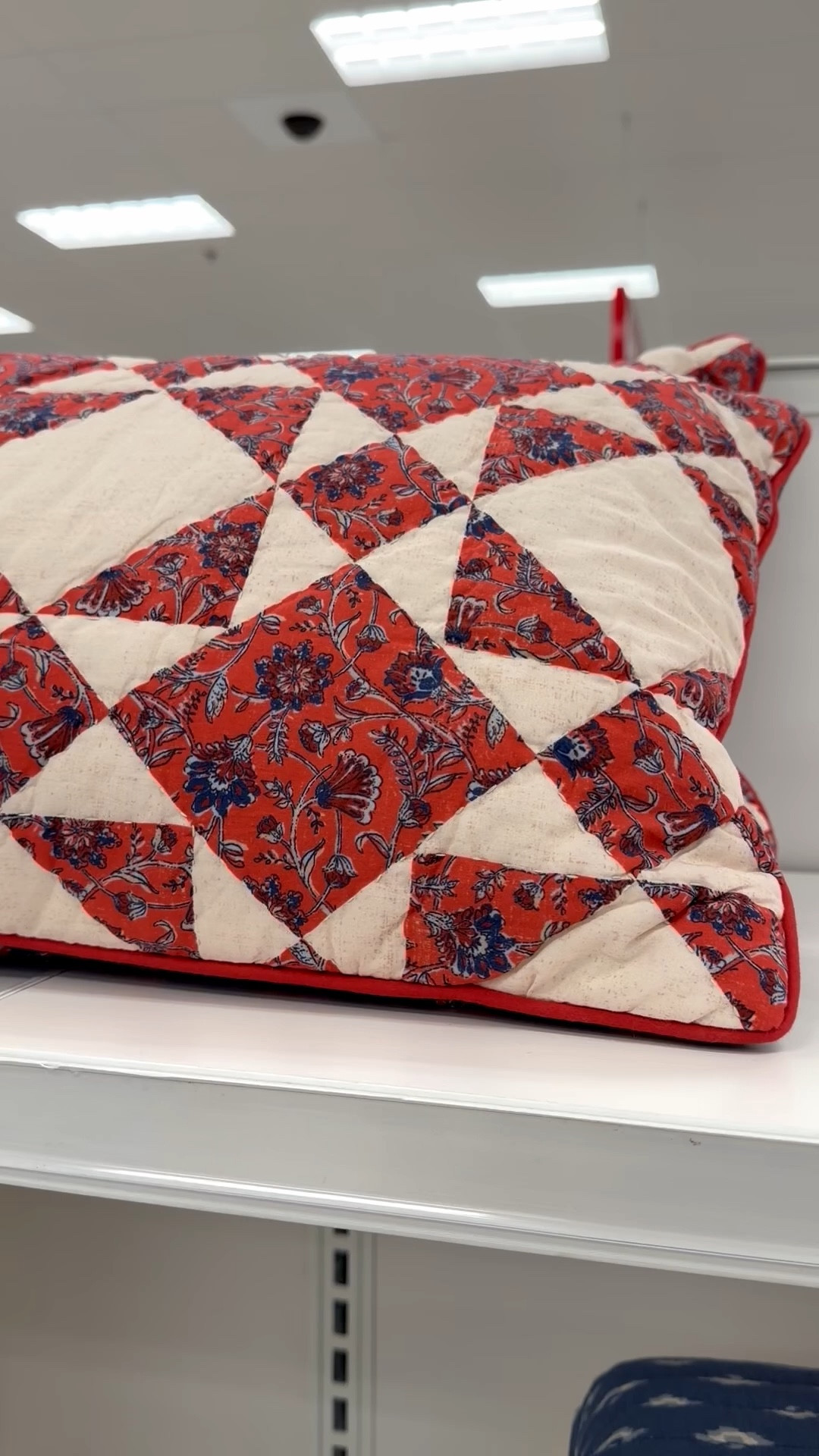 I LOVE this red patchwork lumbar pillow! 

#LTKHome
