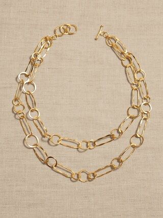 Large Links Brass Necklace | Aureus + Argent | Banana Republic Factory