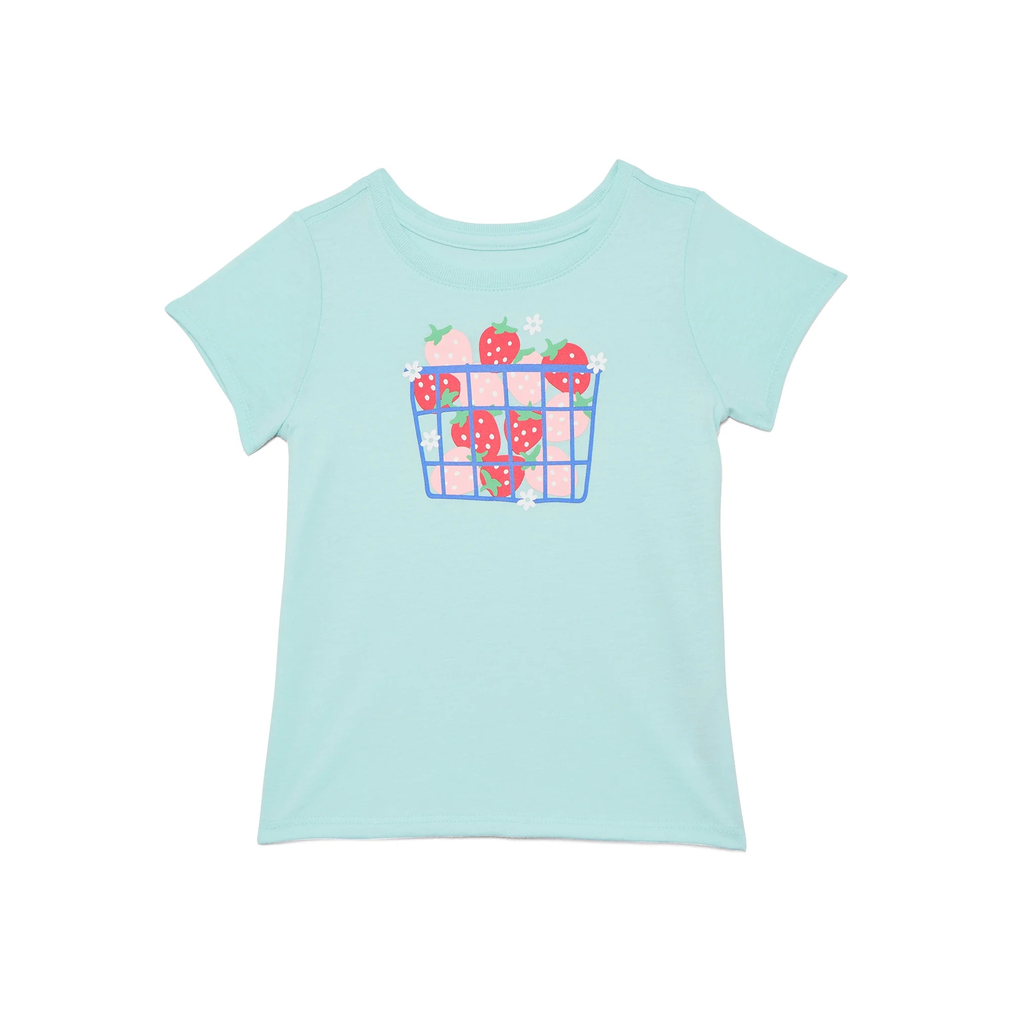 Wonder Nation Toddler Girls Tee with Short Sleeves, Sizes 18M-5T | Walmart (US)