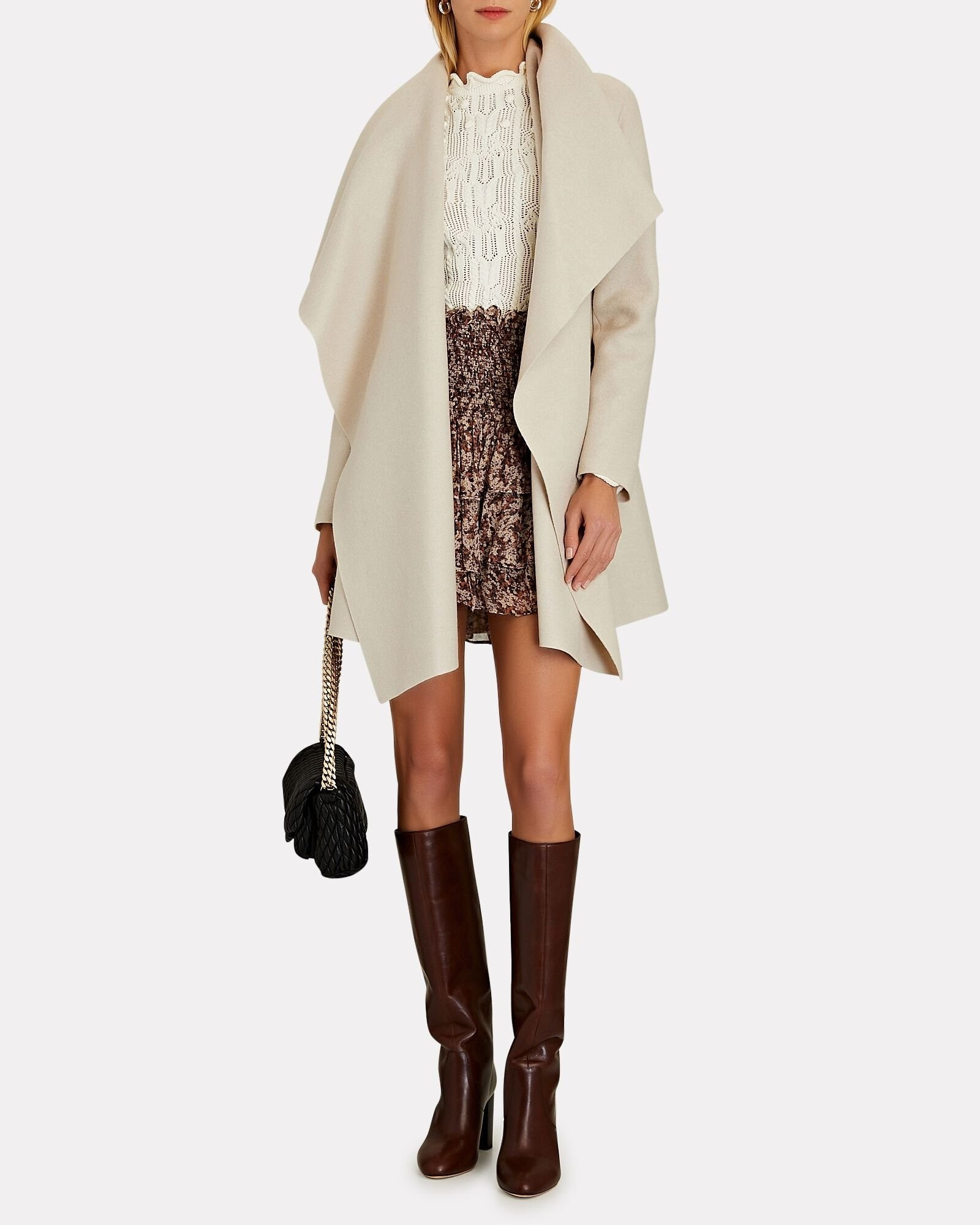 Wool Tie-Waist Blanket Coat | INTERMIX