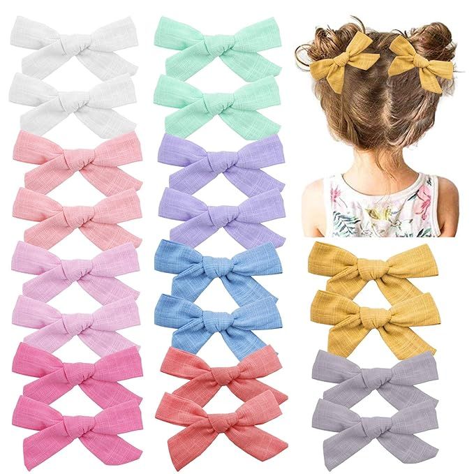 Baby Girls Hair Bows Clips Hair Barrettes Accessory for Babies Infant Toddlers Kids | Amazon (US)