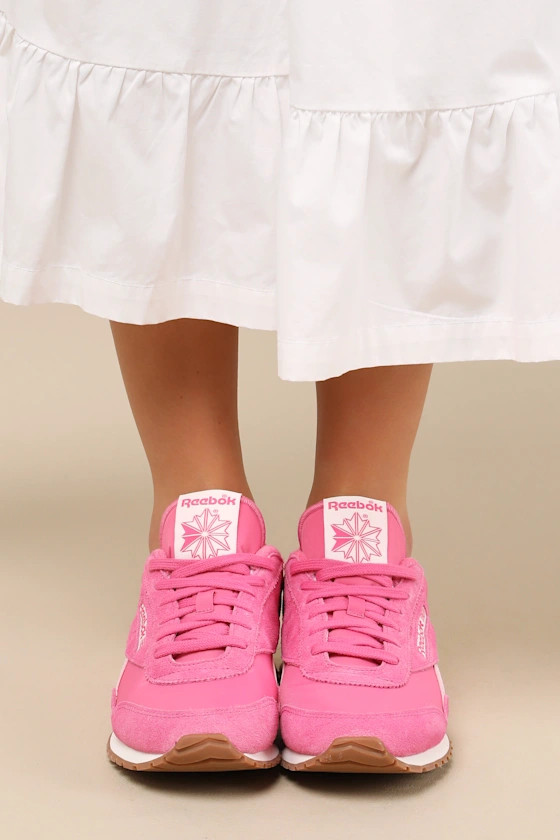 Classic AZ Pink and White Lace-Up Sneakers | Lulus