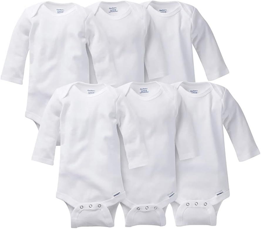 Gerber Unisex Baby 6 Pack Long-Sleeve Onesies Bodysuit | Amazon (US)