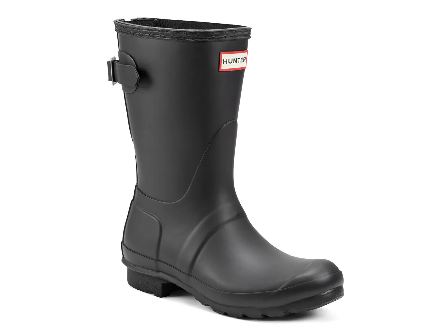 HUNTER Original Short Adjustable Rain Boot | Women's | Black | Size 11 | Boots | DSW
